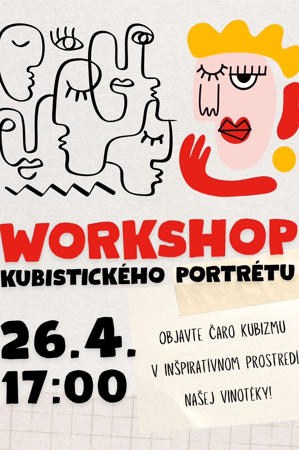 Workshop kubistického portrétu s Katarínou Vido